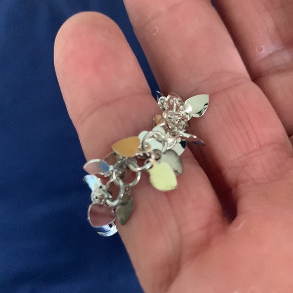 STERLING SILVER HEARTS BRACELET - Picture 4 of 10